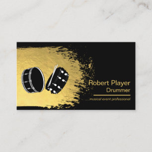 Drummer Percussionist Musical Event Drums Djs Business Card