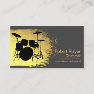 Drummer Percussionist Musical Event Drums Djs Business Card