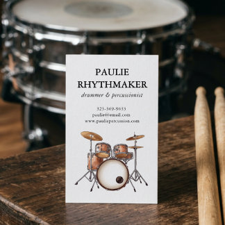 Drummer Percussionist Musician Business Card