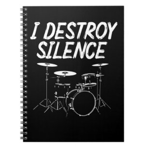 Drummer Quote Drumset Rock Band Drum Musician Notebook