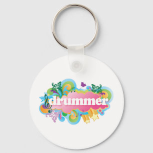 Drummer Retro Burst Key Ring