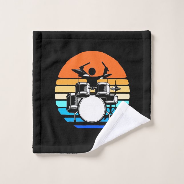 Drummer Retro Vintage Wash Cloth (Wash Cloth)