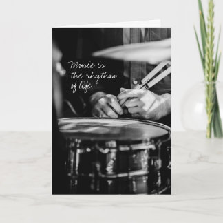 Drummer Rhythm Life Birthday Folded Greeting Card