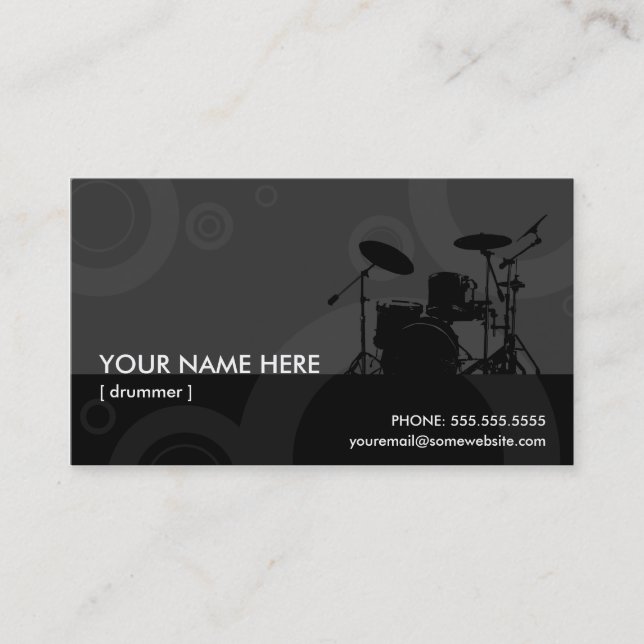 drummer rings business card (Front)