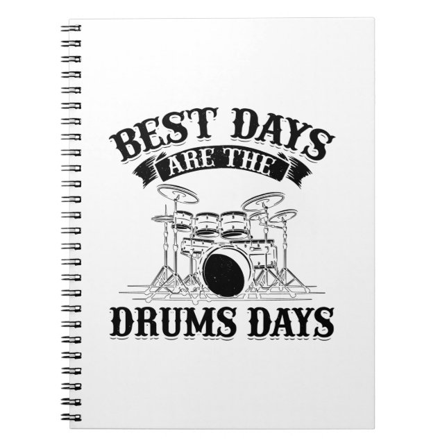Drummer Sayings | Drumms Musical Instrument Gift Notebook (Front)