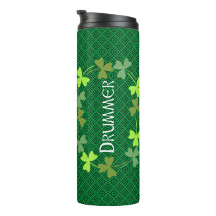 Drummer Shamrock Oval Thermal Tumbler