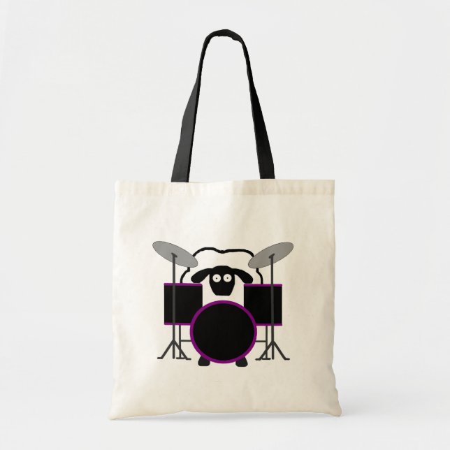 Drummer Sheep Tote Bag (Front)