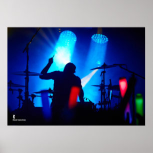 Drummer Silohuette Poster