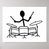 Drummer Stick Figure