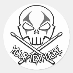Drummer Stickers Personalised Rock & Roll Stickers