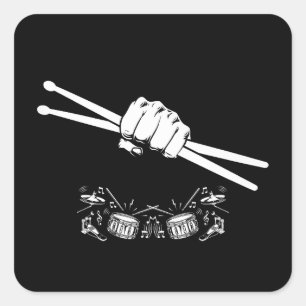 Drummer Sticks Legend Drumming Dad Gift Square Sticker