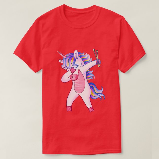 Drummer Unicorn T-Shirt (Design Front)