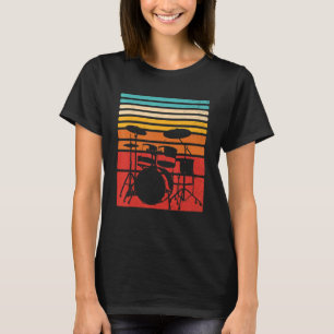 Drummer Vintage Percussion Music Lover Retro Drum T-Shirt