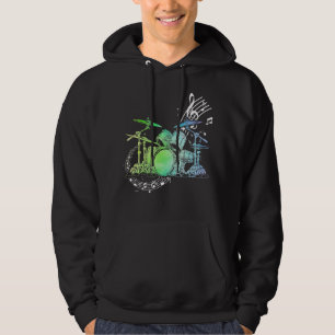 Drummer Watercolor Drummer Musician Drumsticks Hoodie