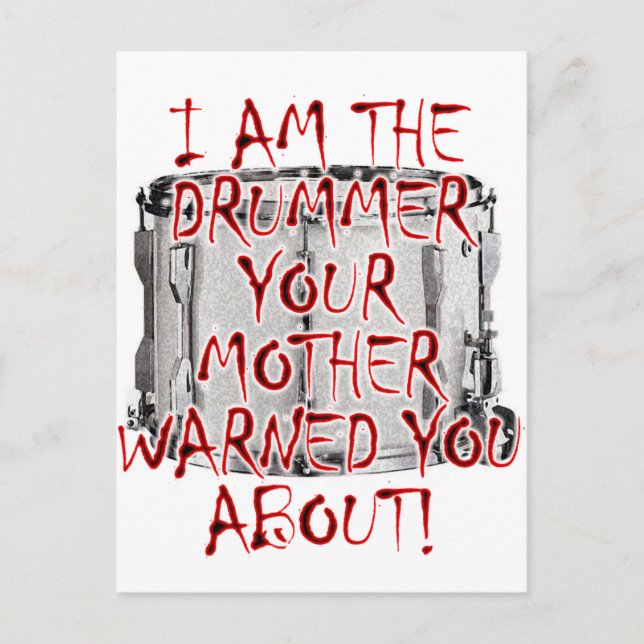 Drummer: Your Mother Warned You Postcard (Front)