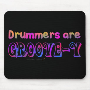 Drummers are Groovey Psychedelic Percussion Mouse Mat
