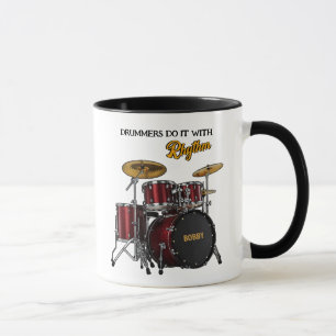 Drummers do it with Rhythm (customisable) Mug
