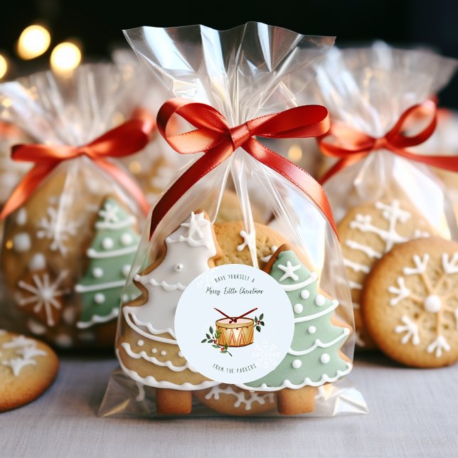 Drummers Drumming | 12 Day of Christmas Holiday Classic Round Sticker (Creator Uploaded)