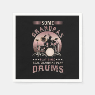 Drummers Music Lovers Drumming Musicians Real Gran Napkin
