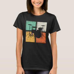 Drummers rocks on Drum and Drumsticks for Drummer T-Shirt