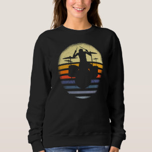 Drumming Drum Set Vintage For Drummer And Percussi Sweatshirt