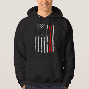 Drumming Drum Sticks Usa Flag For Drummer And Perc Hoodie