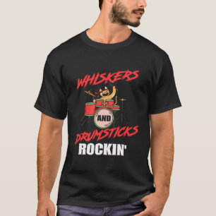 Drumming Drummer Cat Lover Percussion Percussionis T-Shirt