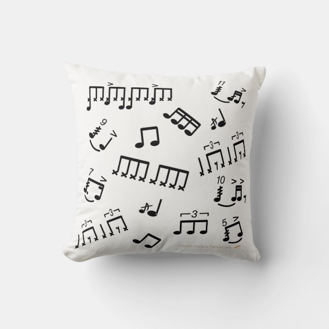 Drumming Pillow Drummers Rudiments Notes Grooves (Front)