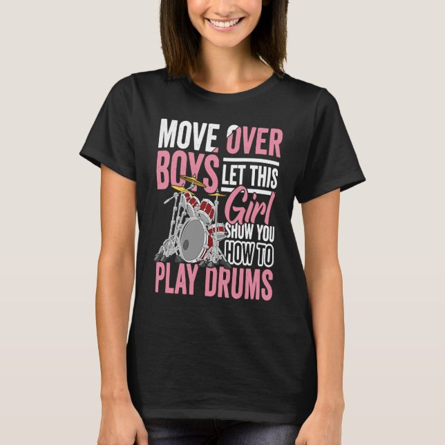 Drumming Player Apparel Drummer Quote Drumset for  T-Shirt (Front)