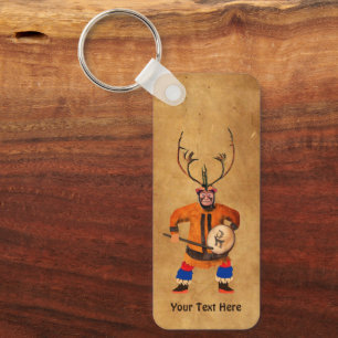 Drumming Shaman Key Ring