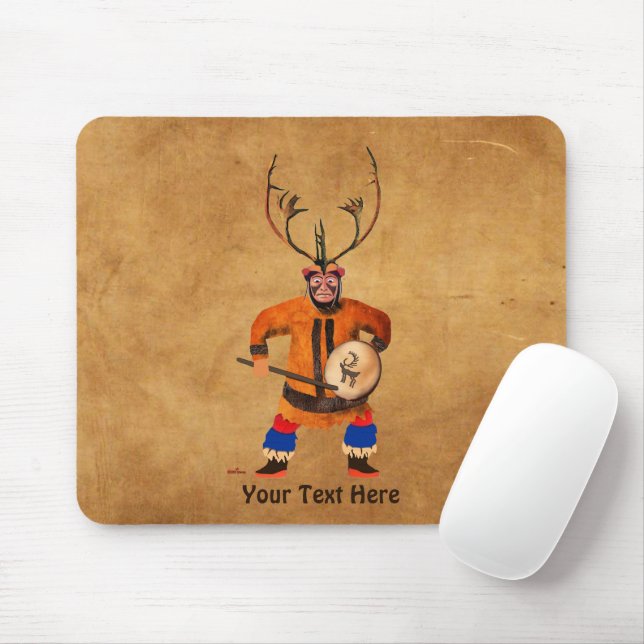 Drumming Shaman Mouse Mat (With Mouse)