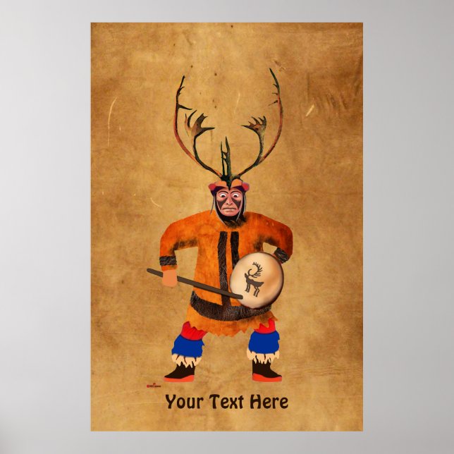 Drumming Shaman Poster (Front)