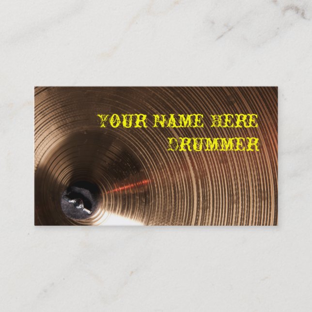Drummner or Percussion Business Card (Front)