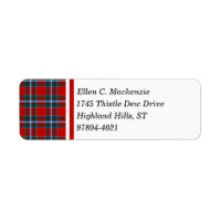 Drummond Clan Bright Red and Sky Blue Tartan