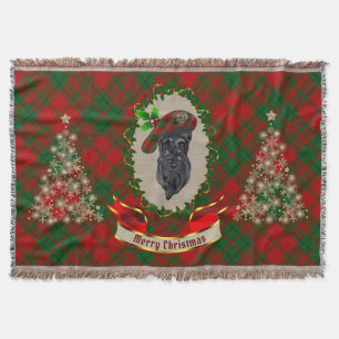 Drummond Scottie Dog Christmas Throw Blanket
