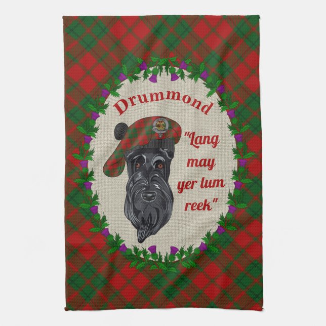 Drummond Scottie Dog Kitchen Towel (Vertical)