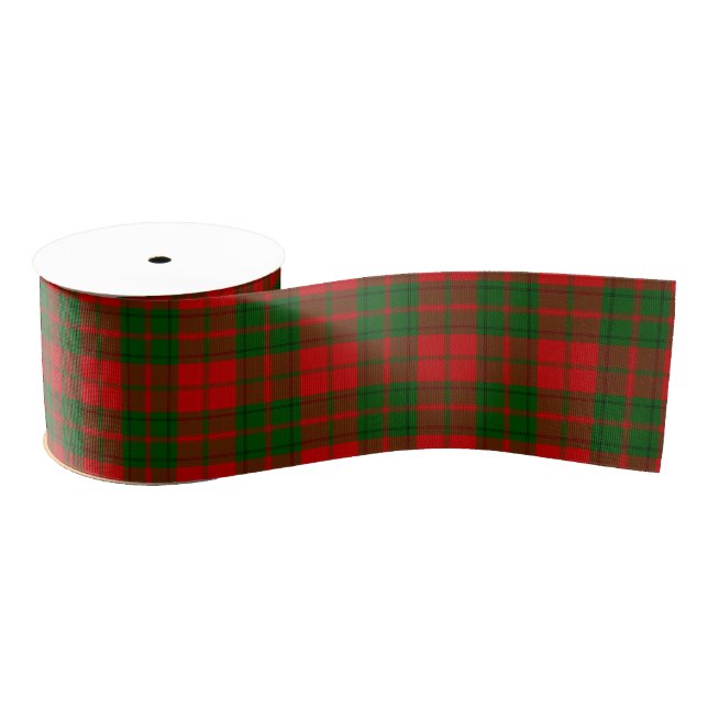 Drummond tartan red green plaid grosgrain ribbon (Spool)