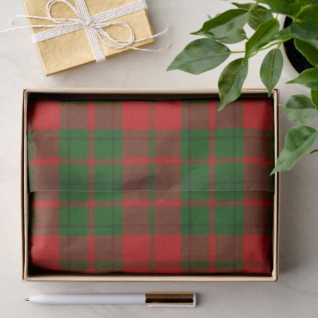 Drummond tartan red green plaid tissue paper (Gift)
