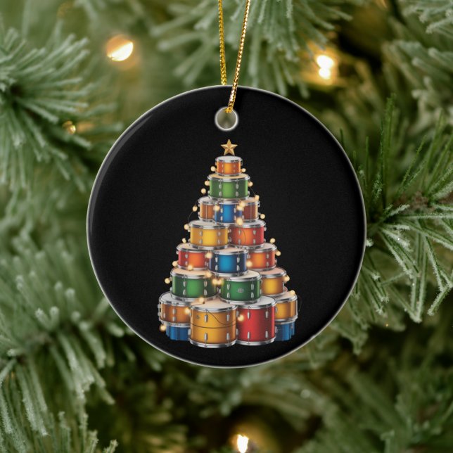 Drumms Xmas Christmas Tree Drummer  Ceramic Tree Decoration (Tree)