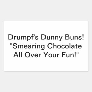 Drumpf's Dunny Buns Hankamer Artjunkhaus Comic Yum Rectangular Sticker