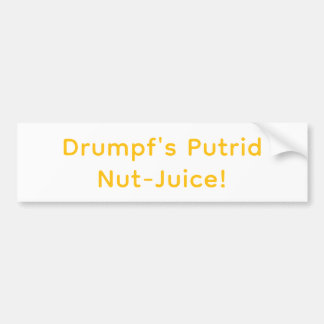 Drumpf's Nut-Juice Hankamer Artjunkhaus Splash-Art Bumper Sticker