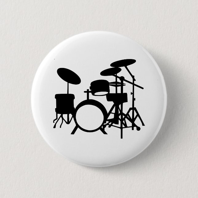 Drums 6 Cm Round Badge (Front)