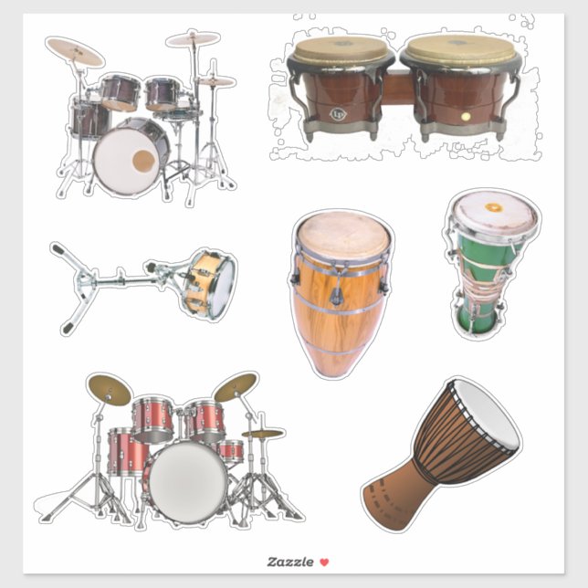 Drums and Percussion Sticker Pack (Sheet)