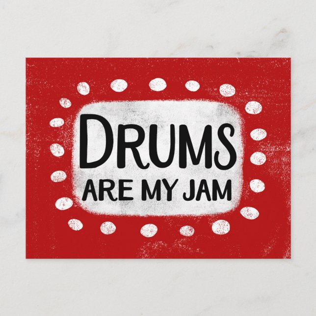Drums Are My Jam Postcard (Front)