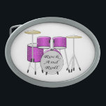 Drums Belt Buckle<br><div class="desc">Drum Kit Design Belt Buckle. This fun drum design makes a great gift for any music lover. Customise with any text of your choice. Design by justbyjulie</div>