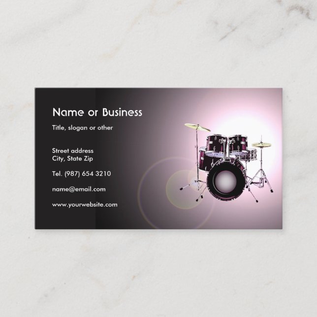 Drums Business Card (Front)