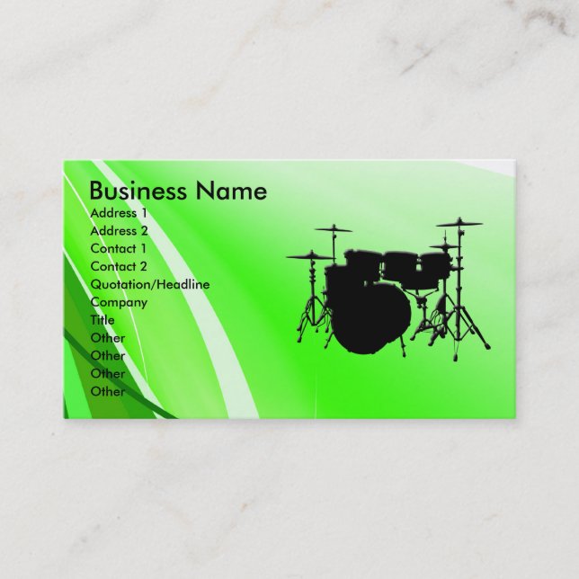 Drums Business Card (Front)