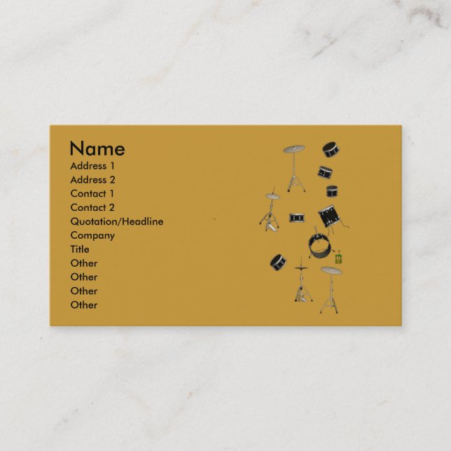 drums business card (Front)