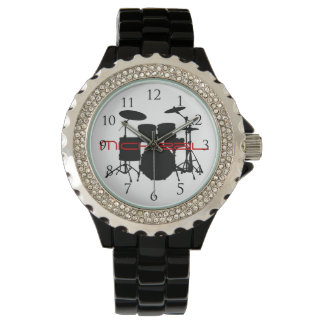 Drums Custom Name Watch with Numbers