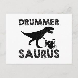Drums Dinosaurs Drummer Musician Gifts Postcard